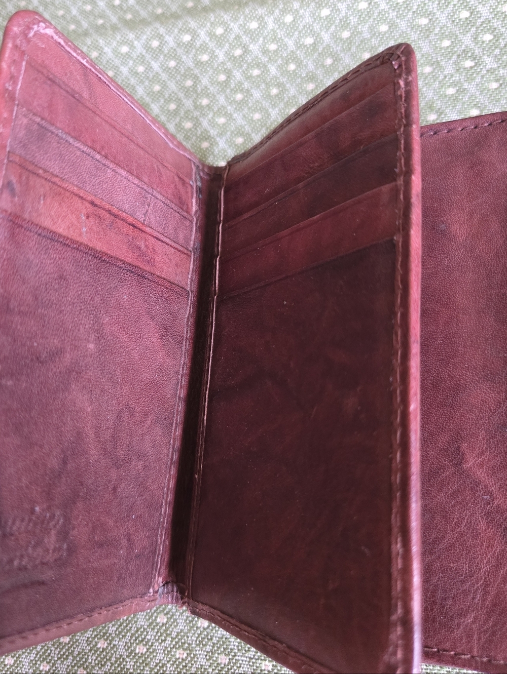 Leather Bi-Fold Card Wallet